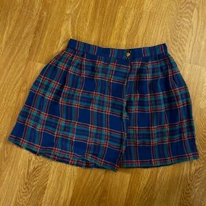 Vintage plaid mini skirt